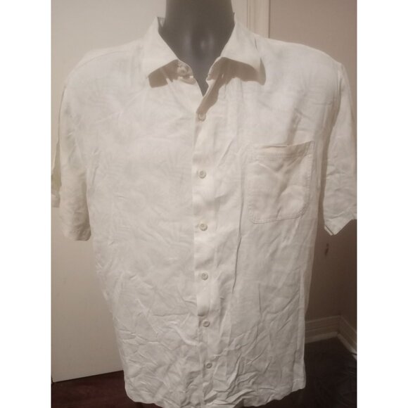 Nat Nast Shirt Mens XL Hawaiian Floral Palm Silk Blend Button Up Short Sleeve - Picture 1 of 14